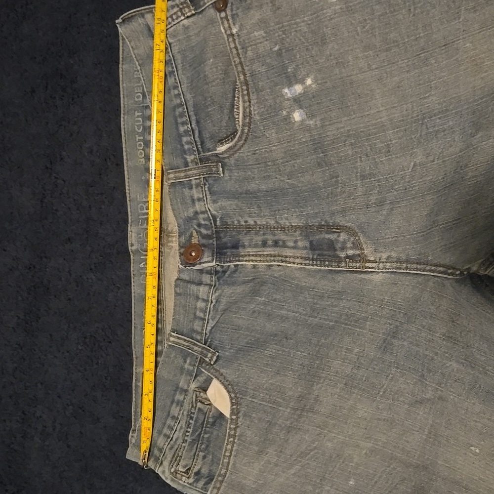 Ring of Fire factory over-distressed work  jeans